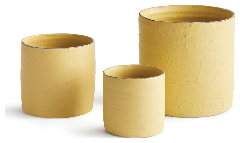 Studio Cachepots Yellow, Set of 3