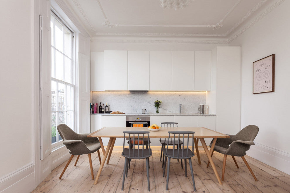 Modern Fabric With Arms Organic Dining Chairs, Set of 2, Charcoal Dark Taupe Gray