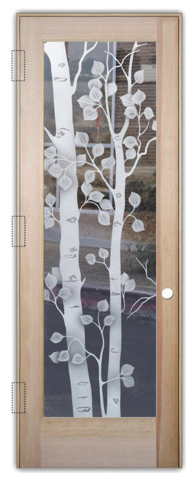 Interior Prehung Door or Interior Slab Door - Birch - Douglas Fir (stain...
