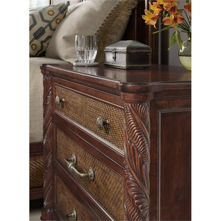 Charleston Three-Drawer Wood Nightstand in Cherry Brown by Hooker Furniture