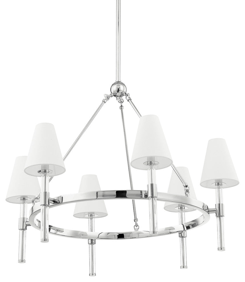 Janelle 6-Light Chandelier Polished Nickel