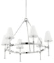 Janelle 6-Light Chandelier Polished Nickel