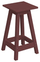 Poly Lumber Bar Stool, Cherrywood, Counter Height, Square