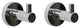 Italia Venezia Series set of 2 Polished Chrome Robe Hooks