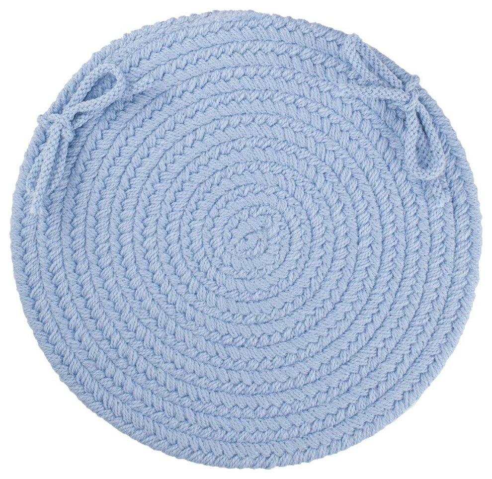 Maui Braided Solid Chair Pad Hydrangea Purple 15