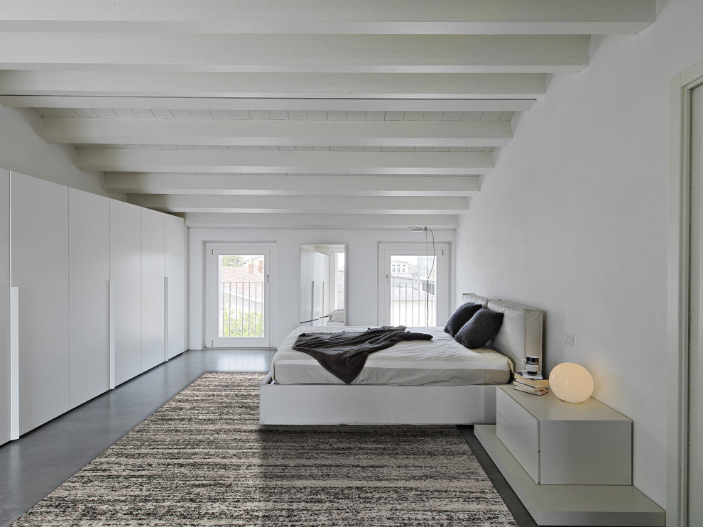 Mehari Rug 5'3"X7'7", Black/White