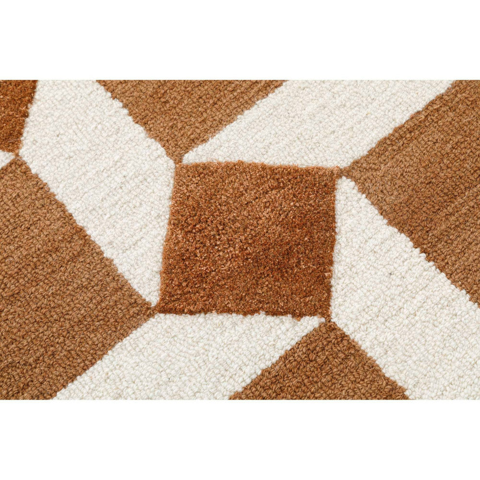 Retro Nova Area Rug, Rust, 6'x9'