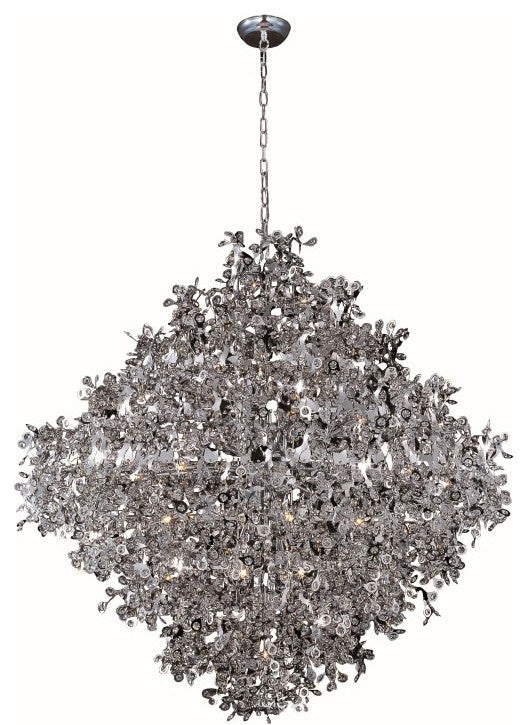 Maxim 24209 Comet 21 Light 50" Beveled Crystal Glass Pendant - Polished Chrome