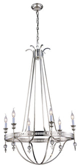 Elegant Lighting Phoebe Collection Pendant, Polished Nickel