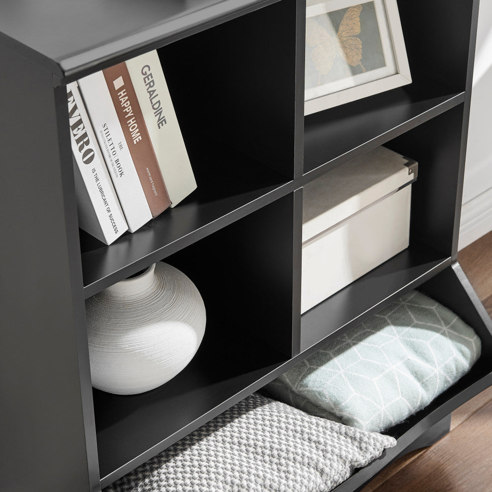 Danya B. Multi-Cubby Storage Cabinet, Black