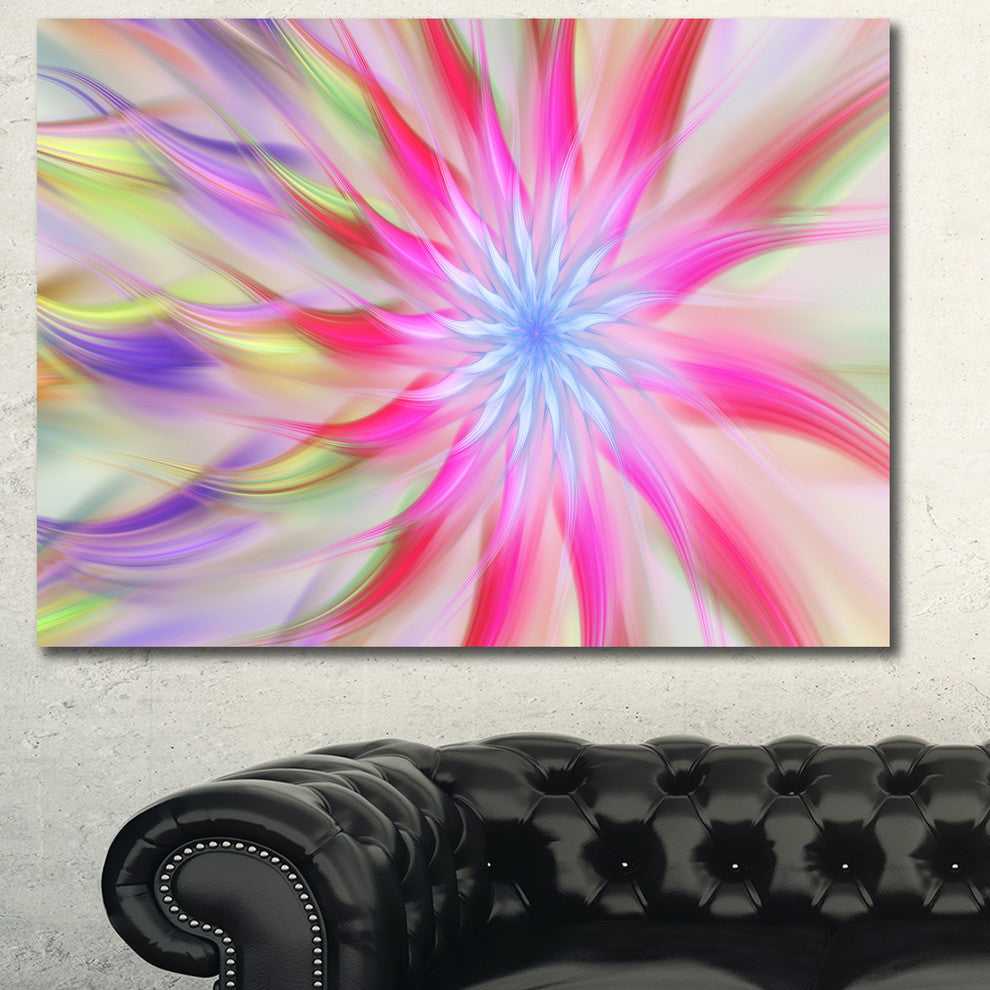 Dance of Pink Exotic Flower, Large Floral Canvas Art Print, 60x40