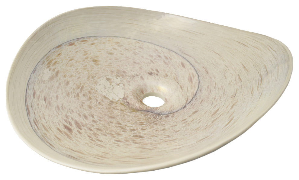 Sorrento Murano Glass Bathroom Sink, Beachcomber