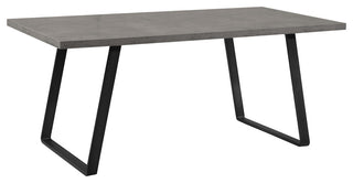 Toronto Dining Table, Gray Powder Coated Finish With Cement Gray Top