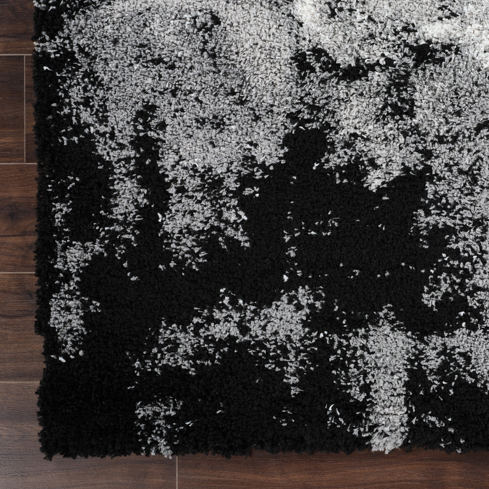 Noori Rug Shag Clark Grey/Black Runner