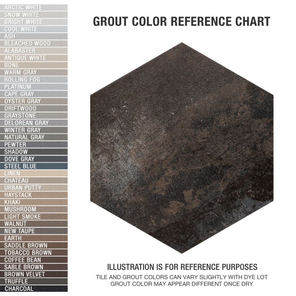 Industrial Hex Multi Mix Porcelain Floor and Wall Tile Sample