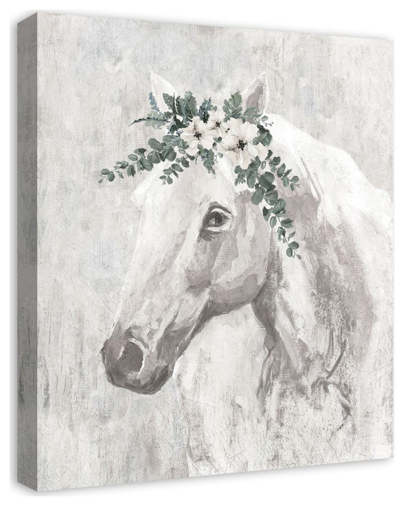 Horse With Greens 20 x 24 Canvas Wall Art