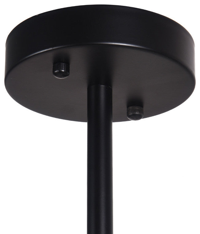 15-Light Glass Globe Bubble Sputnik Chandelier, Black