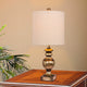 23" Textured Urn Resin Table Lamp, Gold Leaf With Brown Wash