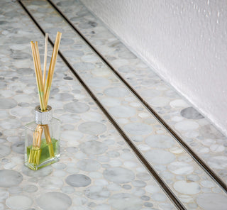 Linear Shower Drain, Tile Insert Design By Serene Drains, 35"