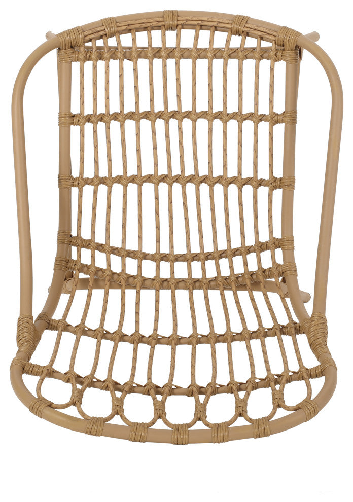 Barrister Outdoor Wicker 3-Piece Chat Set, Light Brown