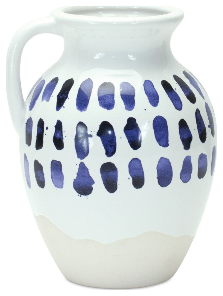 Ceramic Pitcher Vase, 2-Piece Set