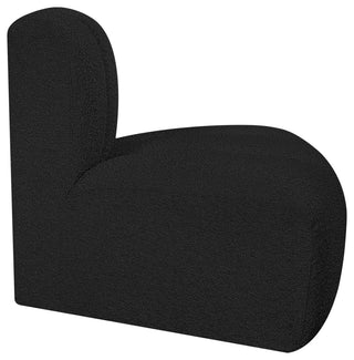 Arc Upholstered Modular Component, Black, 1-Piece: Reverse Corner, Boucle Fabric