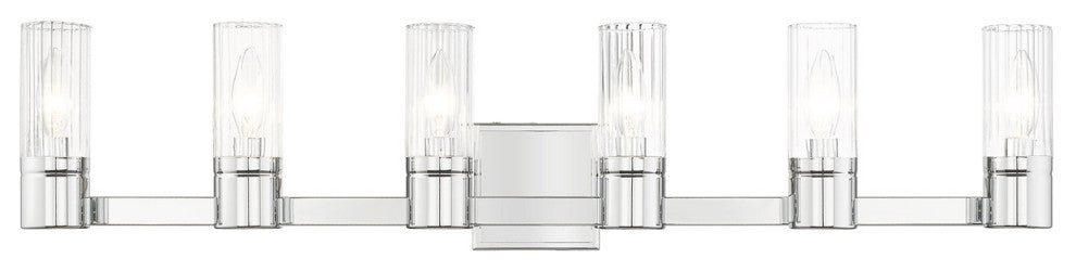 Livex 50685-05 6-Light Polished Chrome Bath Light, Polished Chrome