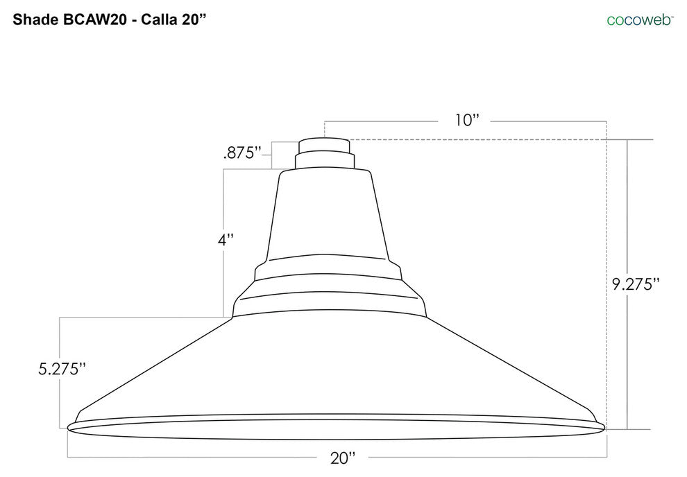 20" Calla LED Pendant Light, Green