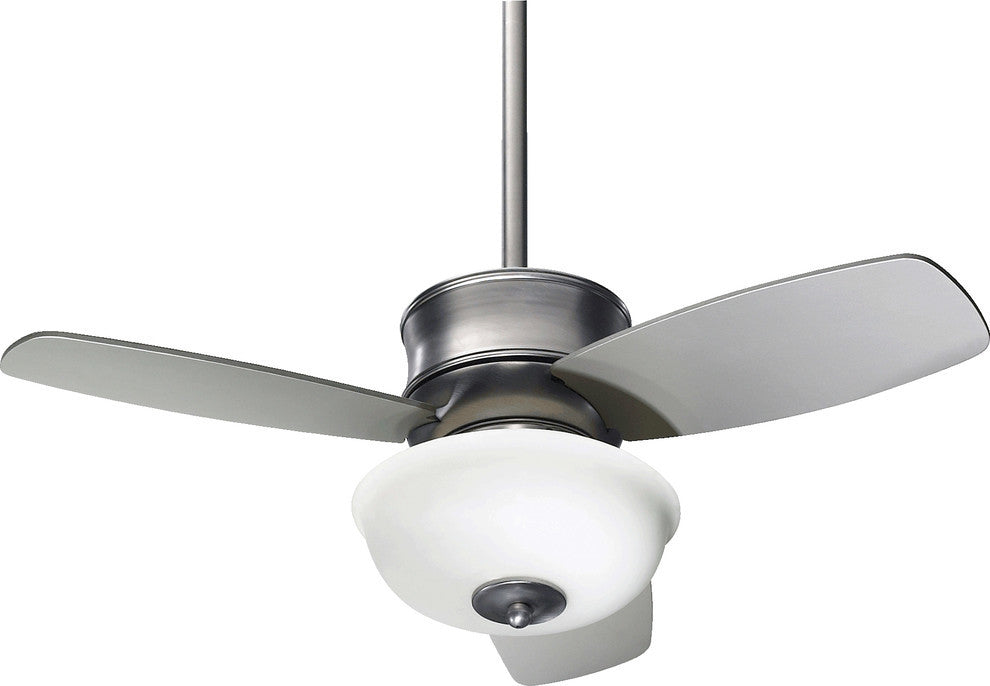Gusto 32" 3-Blade Ceiling Fan, Satin Nickel