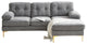 Gewnee Modern Sectional Sofas Couches Velvet L Shaped Couches for Living Room