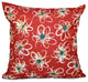 Penelope Floral, Geometric Print Pillow, Coral, 26"x26"