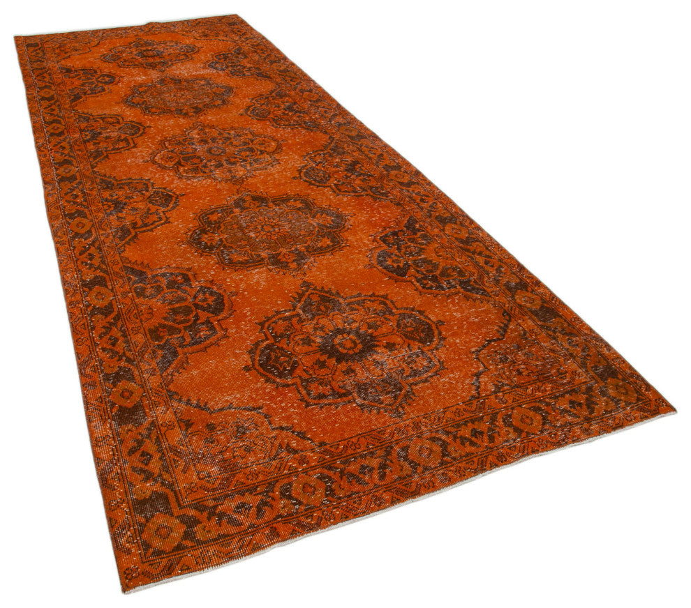 Rug N Carpet - Handmade Anatolian 4' 8" x 12' 4" Antique Runner Rug