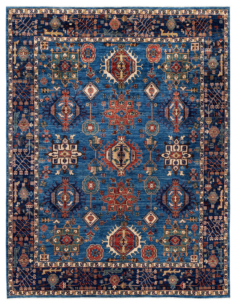 Serapi One-of-a-Kind Hand-Knotted Area Rug Light Blue, 9'0" x 11'9"