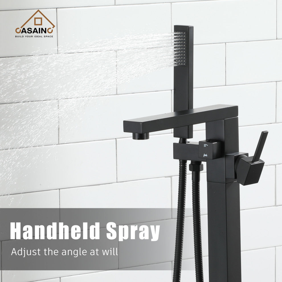 Bathroom Tub Filler with Hand Shower in Brushed Nickel and More, Matte Black