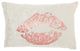 Nourison Luminecence Metallic Lips Rose Gold Throw Pillow, 12"x18"