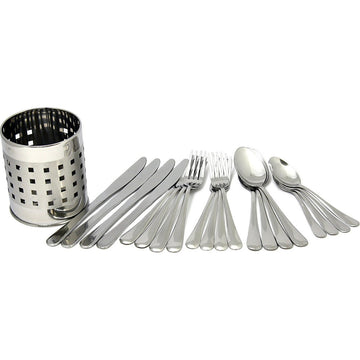 Chef Craft 21710 Flatware Set With Holder, 20 Pieces