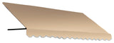 Awntech 6' Dallas Retro Acrylic Fabric Fixed Awning, Linen