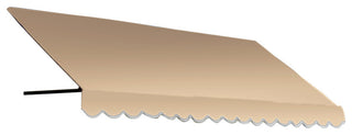 Awntech 6' Dallas Retro Acrylic Fabric Fixed Awning, Linen