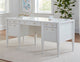 Contemporary Half-Pedestal Desk, Office Desk, Accent Desk, White