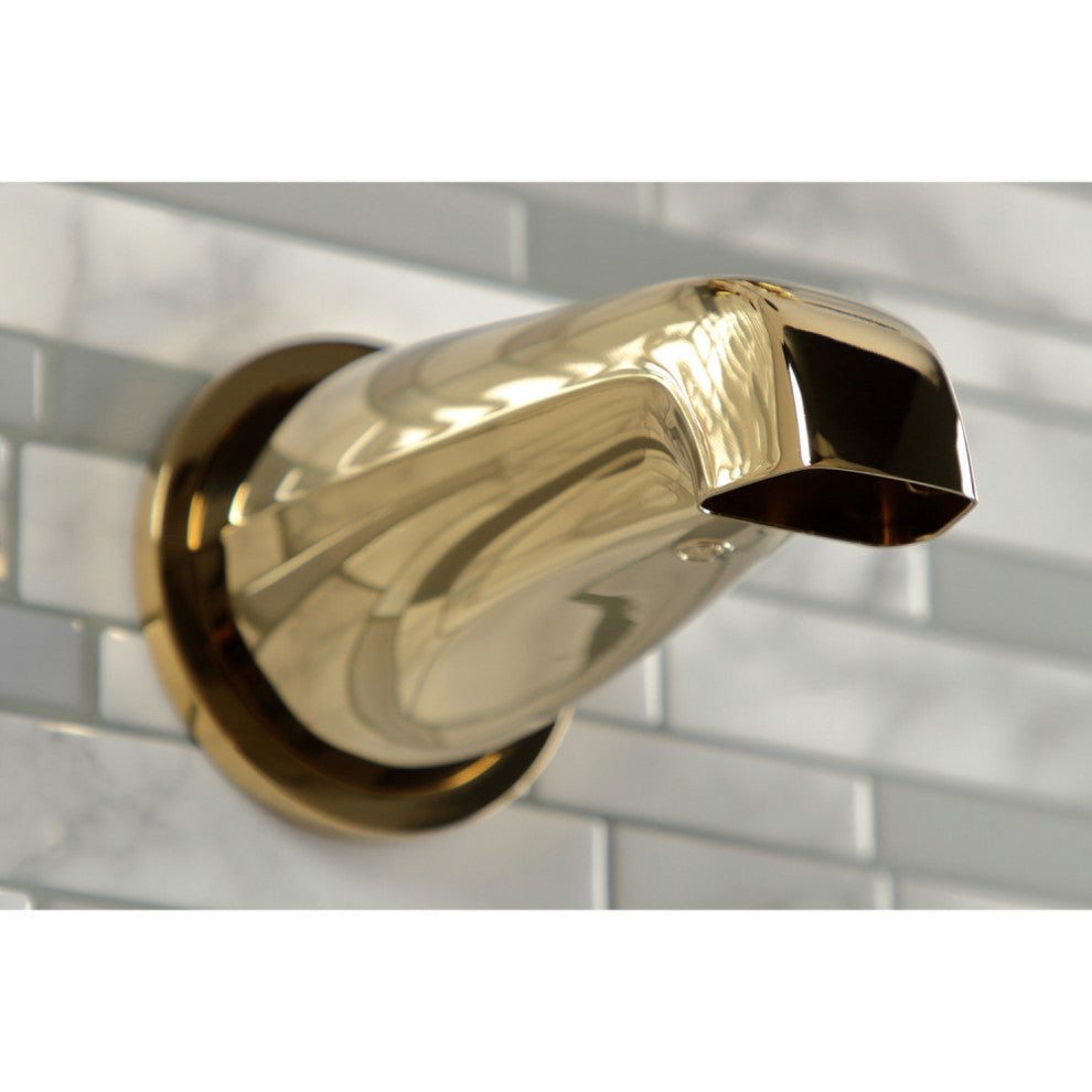 Kingston Brass Three-Handle Tub and Shower Faucet, Polished Brass