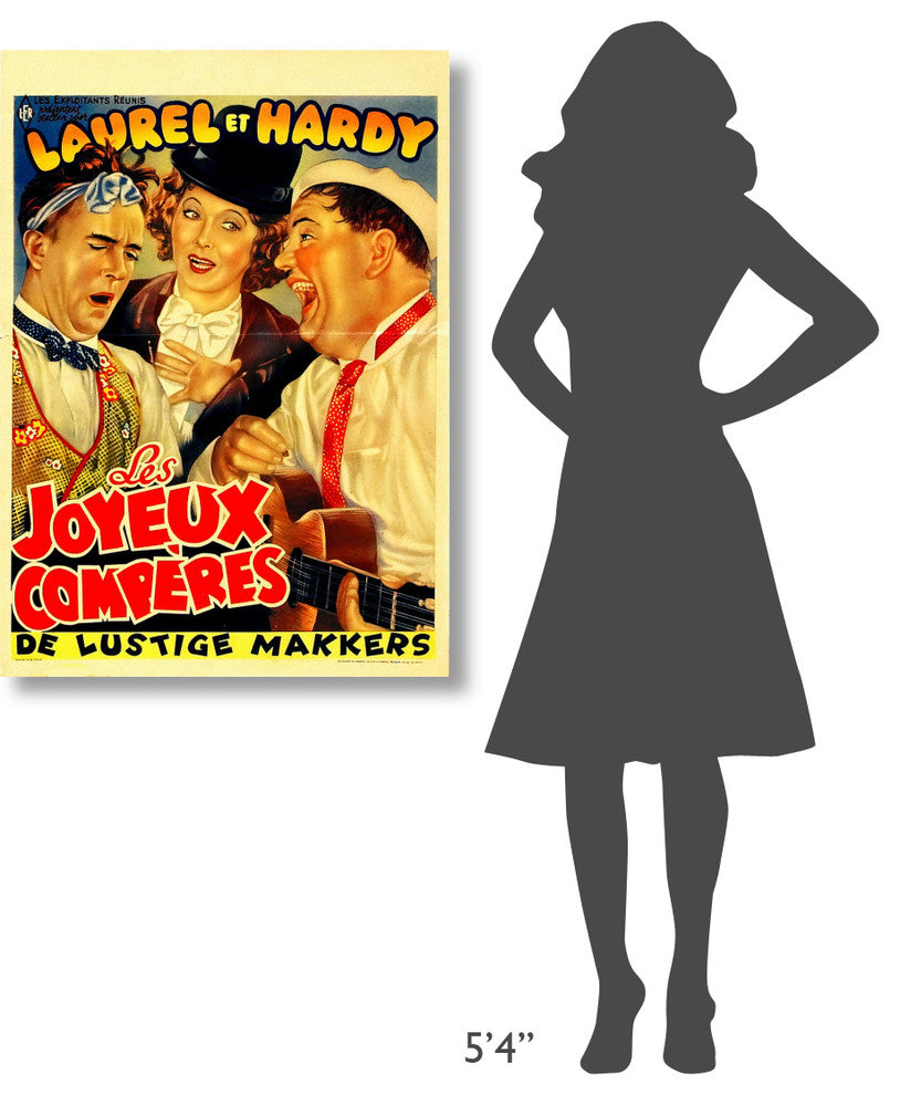 Laurel and Hardy, French, Les Joyeux Comperes, 29x40