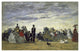 "The Beach at Trouville" Digital Paper Print by Eugene Boudin, 24"x16"