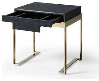 Modrest Athena and Rothsay Modern Grey Fabric, Wenge, Gold Bedroom Set