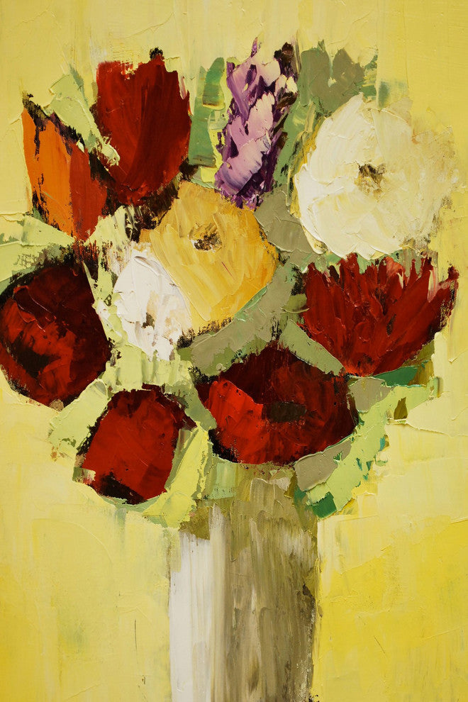 "Love Bouquet" Painting Print on Wrapped Canvas, 12"x18"