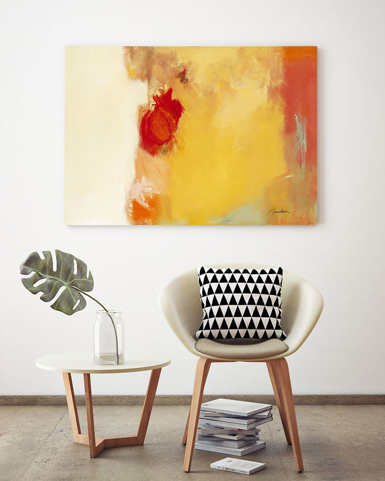"Red Note" Museum Mounted Canvas Print, 36"x24"