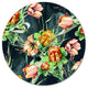 Spring Floral Seamless Pattern, Floral Large Disc Metal Wall Art, 38"