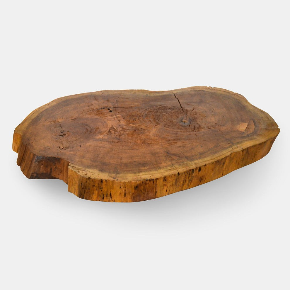 Vinhatico Crosscut Wood Coffee Table