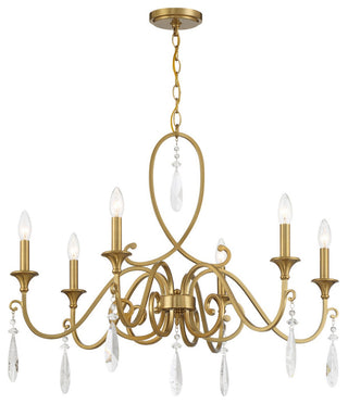 Fairchild 6-Light Chandelier, Warm Brass