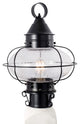 Norwell Lighting Cottage Onion Medium 1 Light Post, Black/Seeded 1321-BL-SE