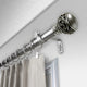 Claudia 1" Curtain Rod, Satin Nickel, 28"-48"